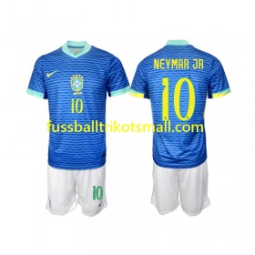Fußballtrikots Brasilien Neymar JR 10 Kinder 2024 Kurzarm Auswärts-trikot kaufen